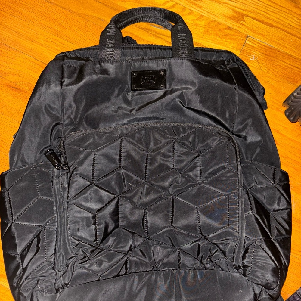 Black Quilted Backpack